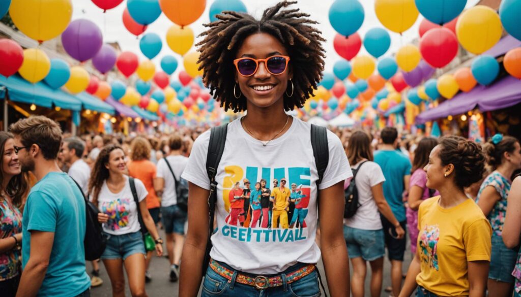 une femme dans un festival de musique