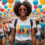 une femme dans un festival de musique